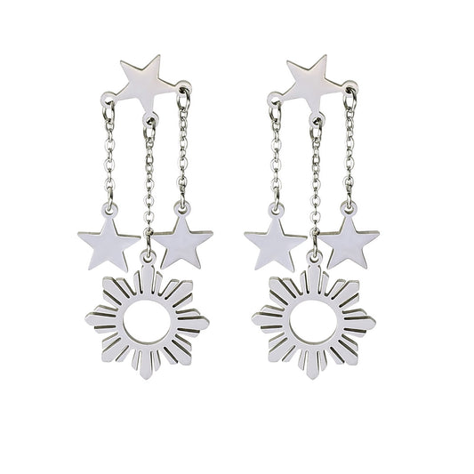 Philippine Sun and Stars Dangle Earrings