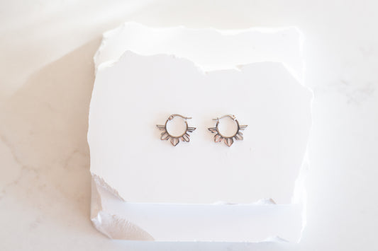 Philippine Sun Mini Hoop Earrings