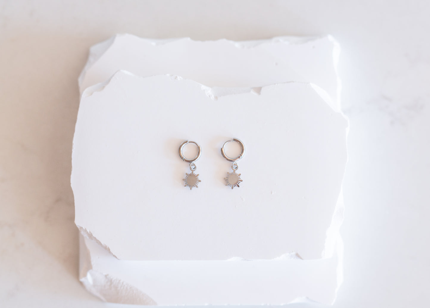 Dainty Philippine Sun Huggie Earrings