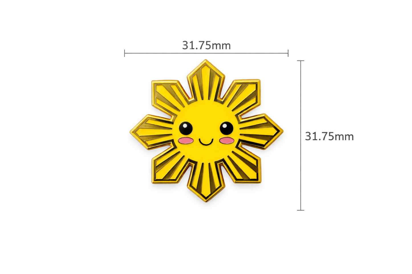 Philippine Sun Smile Enamel Pin