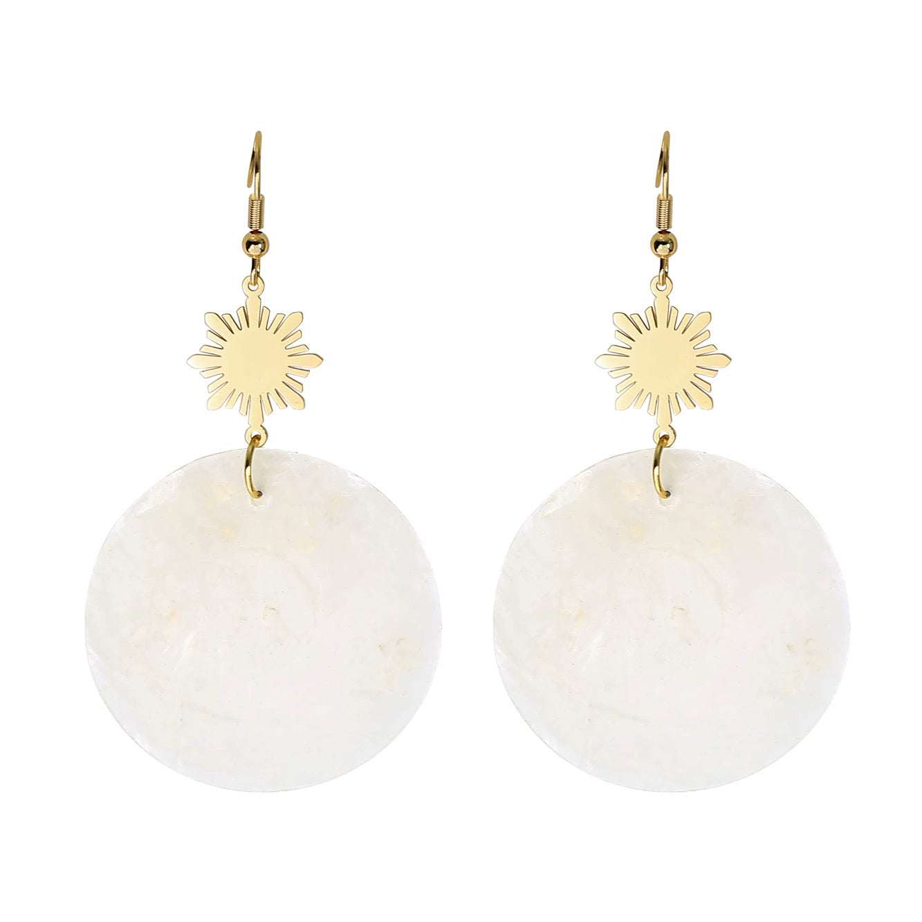 Philippine Sun Statement Capiz Shell Earrigs