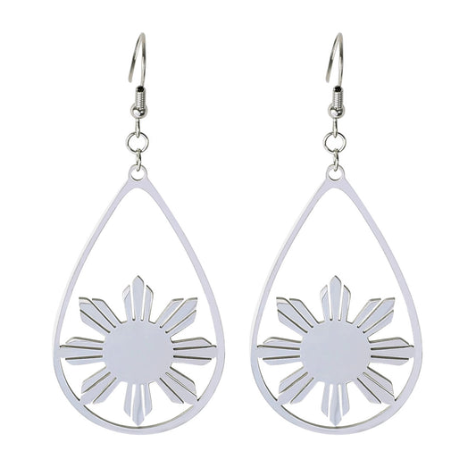 Philippine Sun Teardrop Dangle Earrings