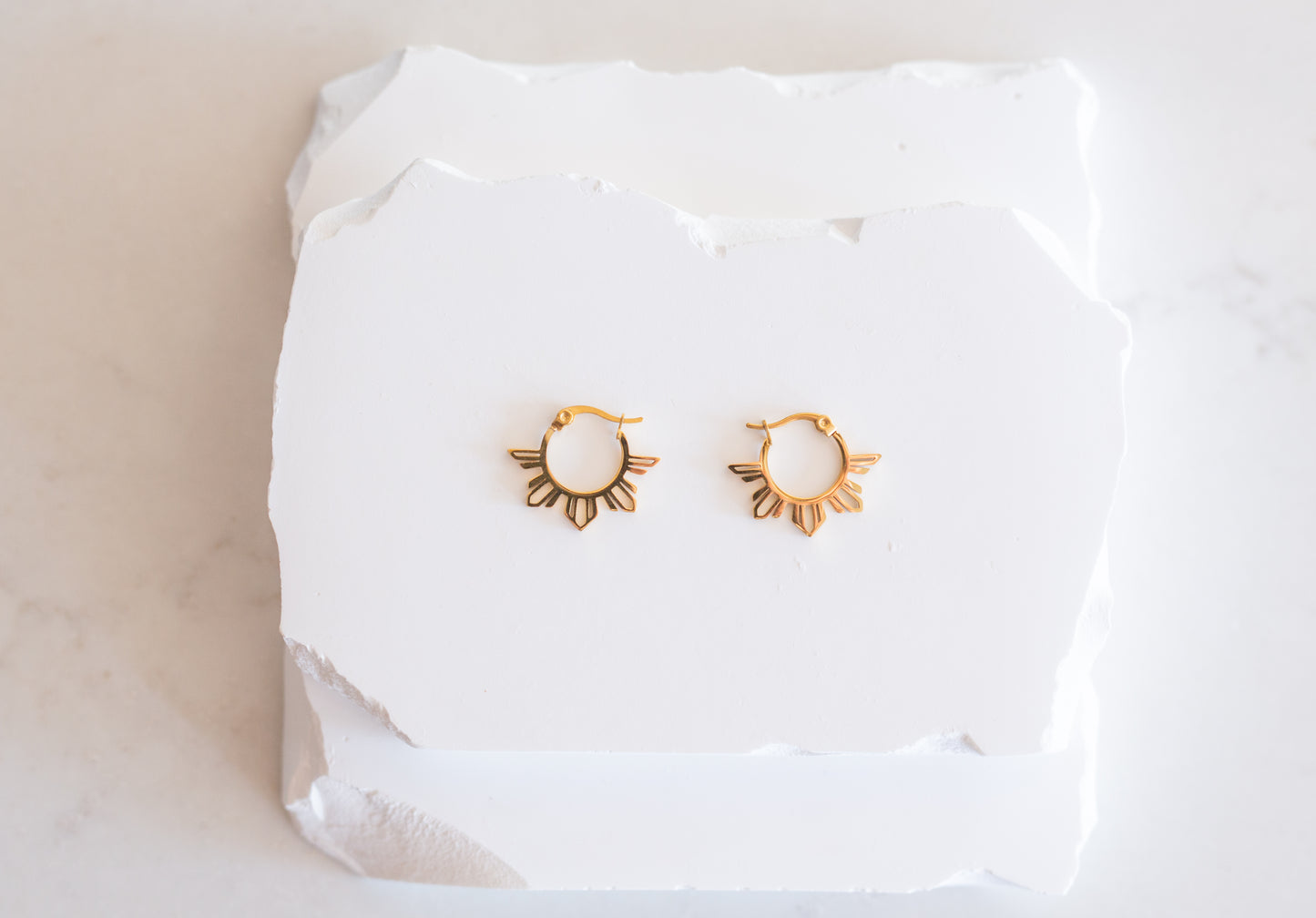 Philippine Sun Mini Hoop Earrings