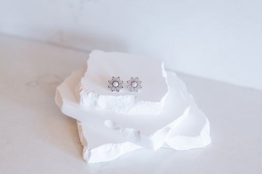 Philippine Sun and Pearl Stud Earrings