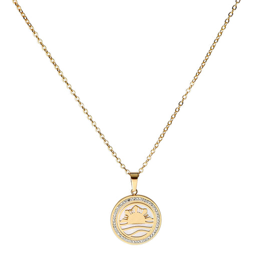 Philippine Sun & Ocean Mother of Pearl Pendant Necklace