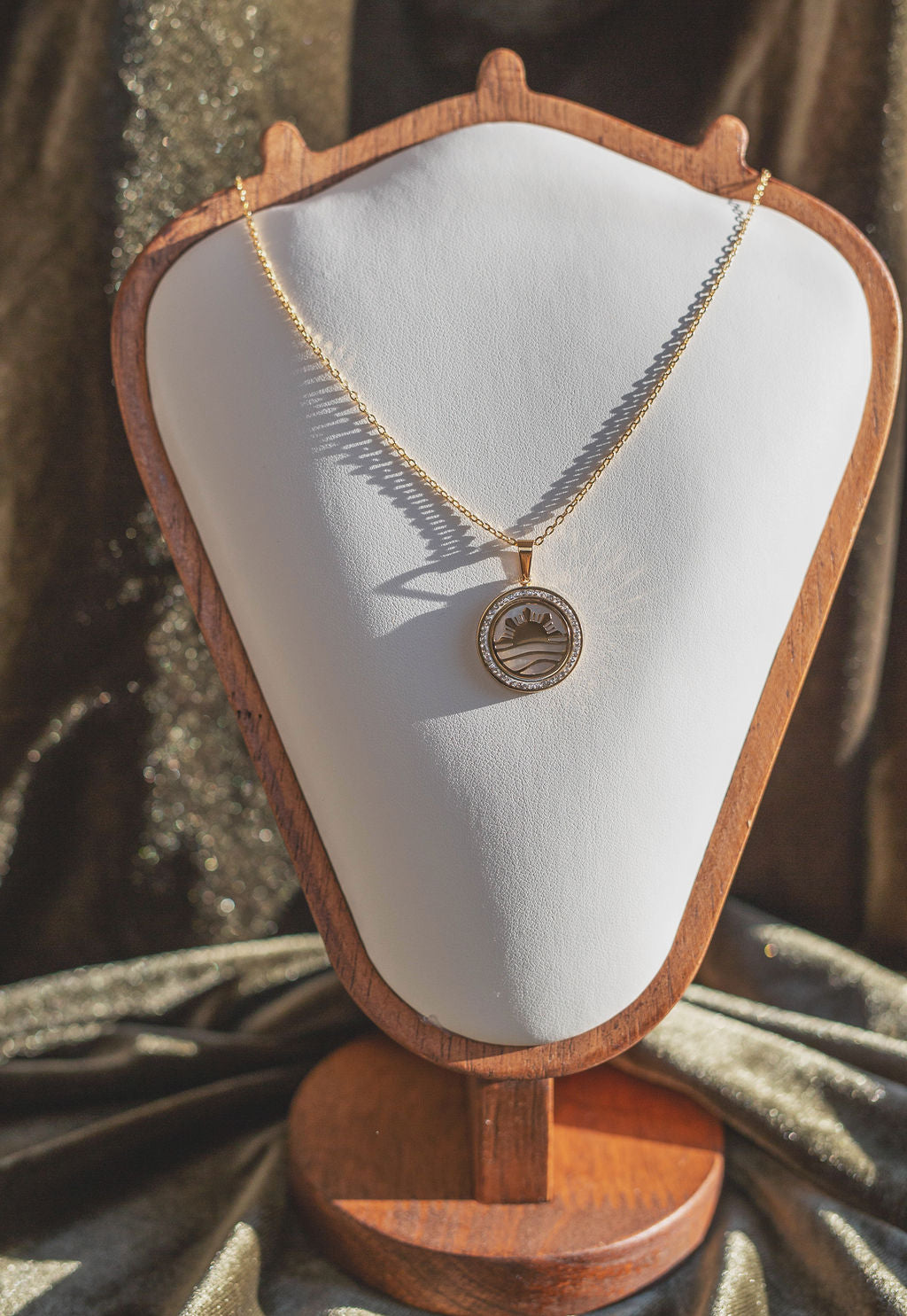 Philippine Sun & Ocean Mother of Pearl Pendant Necklace
