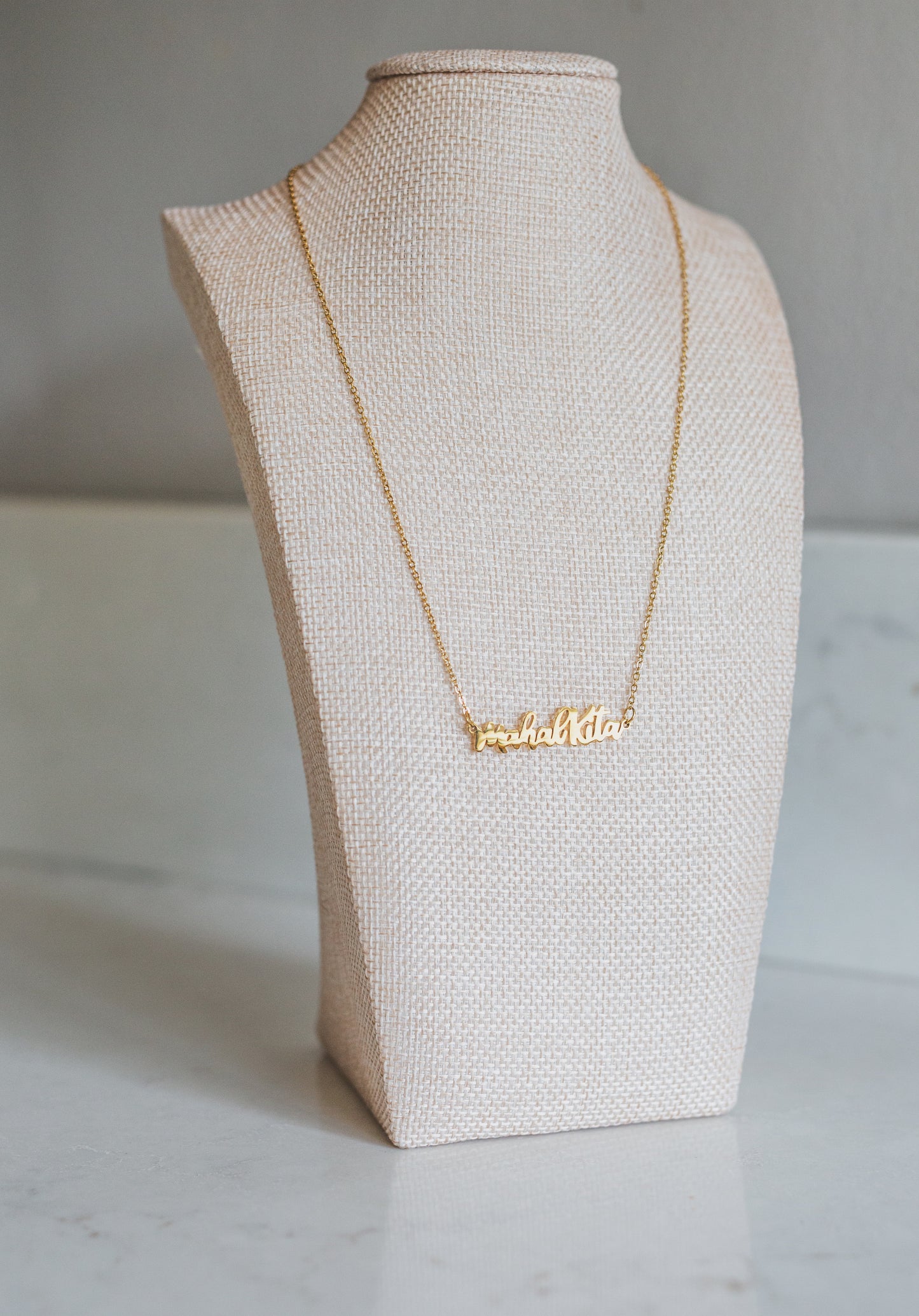 Mahal Kita "I love you" Tagalog Script Necklace