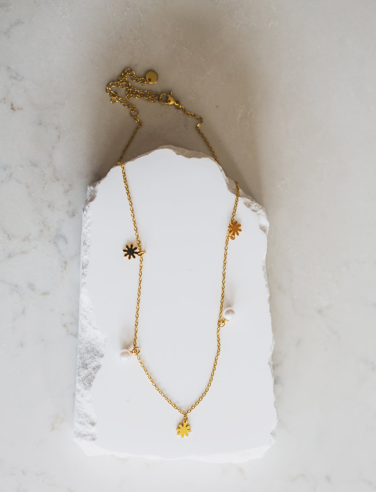 Dainty Philippine Sun and Pearl Necklace